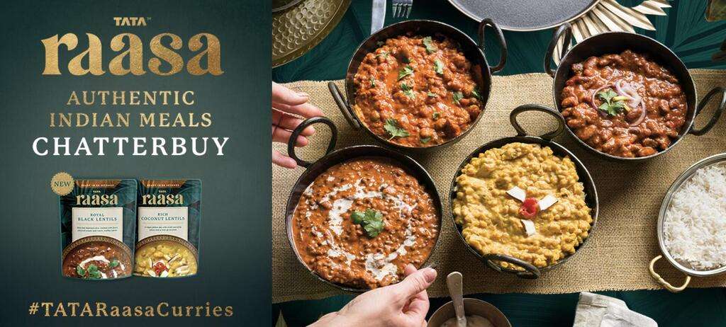 Apply For A Free Tata Raasa Authentic Indian Meals Chatterbuy Pack – 500 Available!